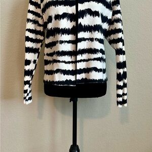 Black and White Striped Cardigan - Chico’s (Size 2/L)